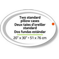 White Matte Flexo Printed Stock Oval Roll Labels (2"x3")